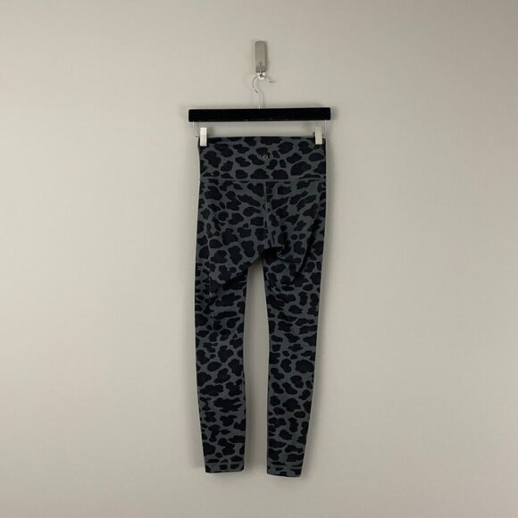 Lululemon High Times Pant Cherry Cheetah Dark Slate Black Leggings Size 4 - Picture 2 of 8